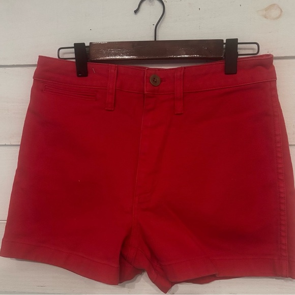 Madewell Cotton Canvas Jean Shorts Americana Red - Size 26 . Great concept! - Picture 12 of 12